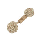 Cotton Rope & Wood Dog Chew Toys — Natural Tug Set