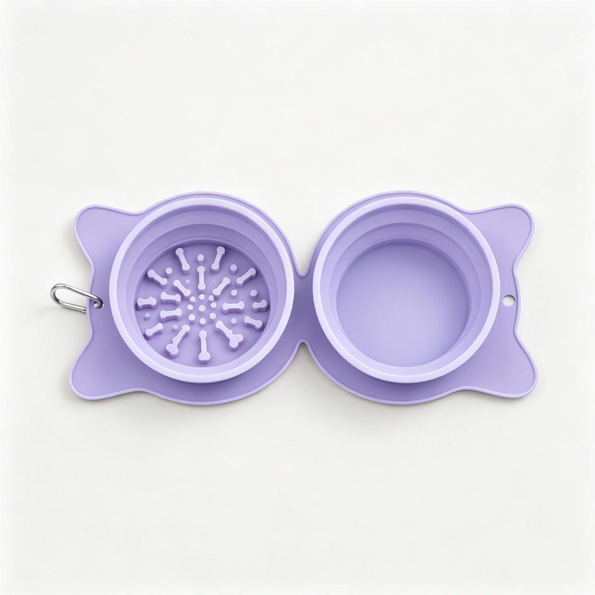 Collapsible Travel Dog Bowl with Slow Feeder