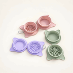 Collapsible Travel Dog Bowl with Slow Feeder
