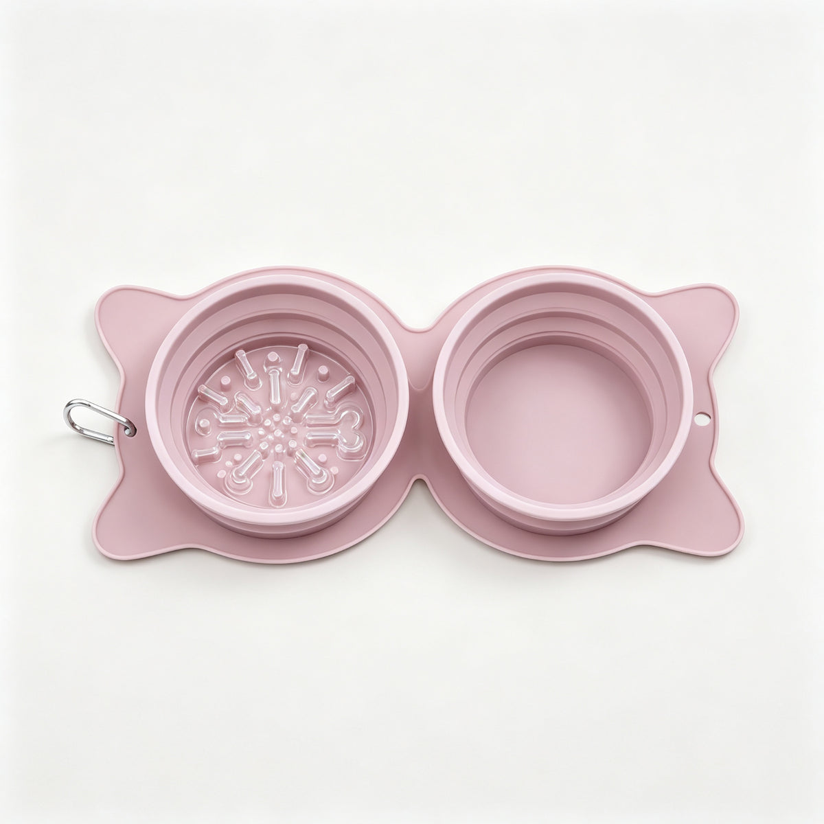 Collapsible Travel Dog Bowl with Slow Feeder