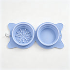 Collapsible Travel Dog Bowl with Slow Feeder