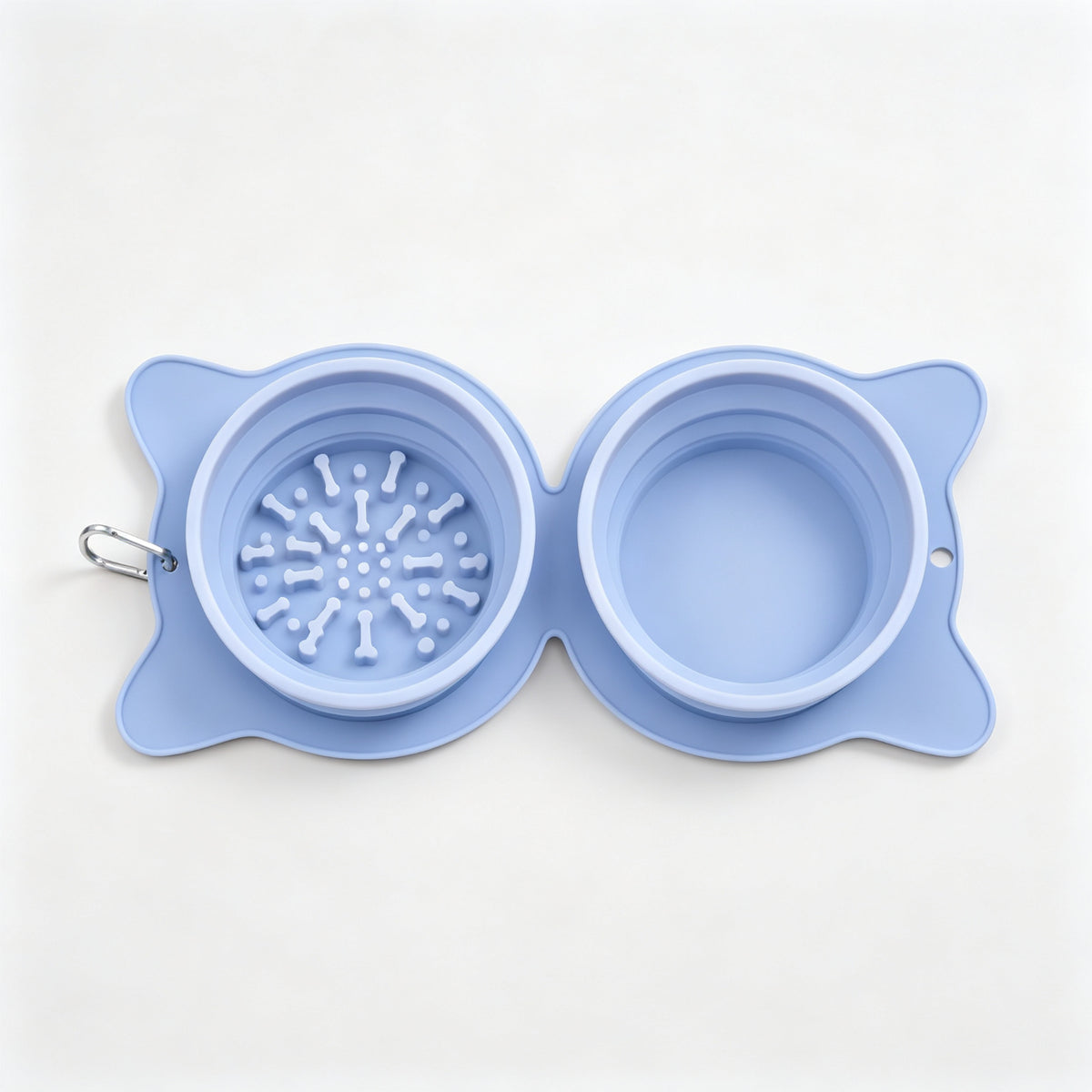 Collapsible Travel Dog Bowl with Slow Feeder