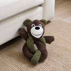 Mocha Bear Plush Dog Toy — Soft Cuddle & Squeak Toy