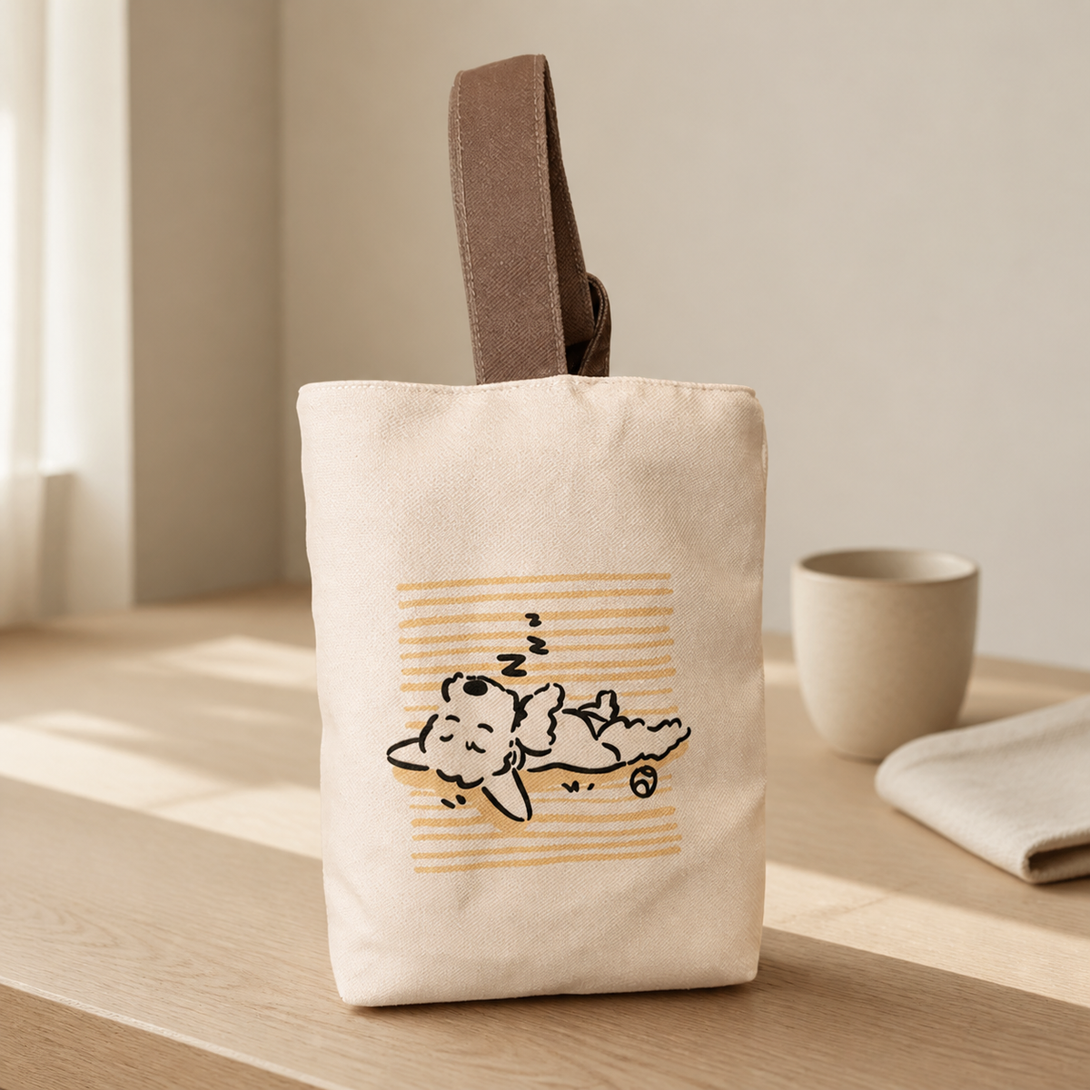 Schnauzer Canvas Knot Bag