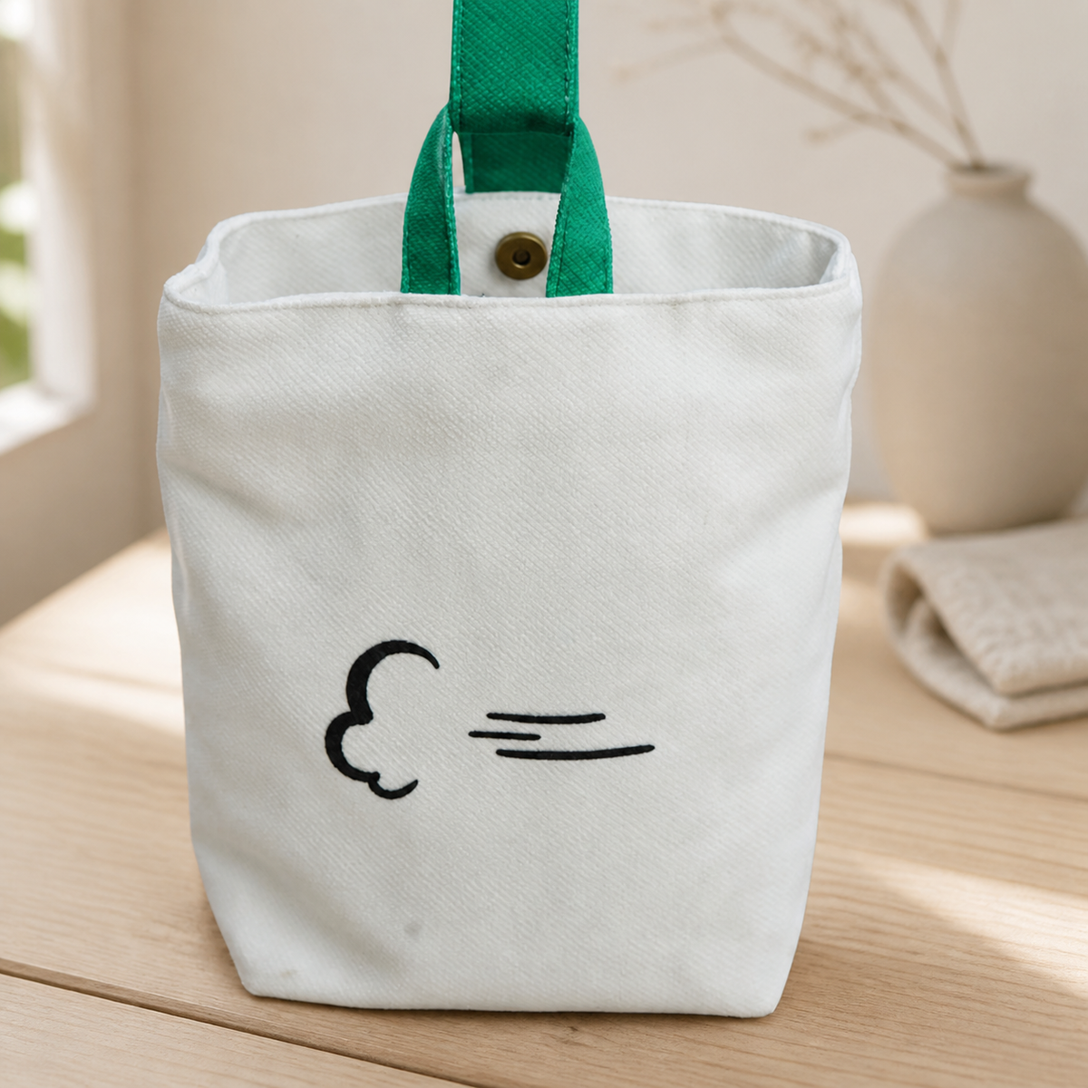 Bolso de lona con nudo schnauzer