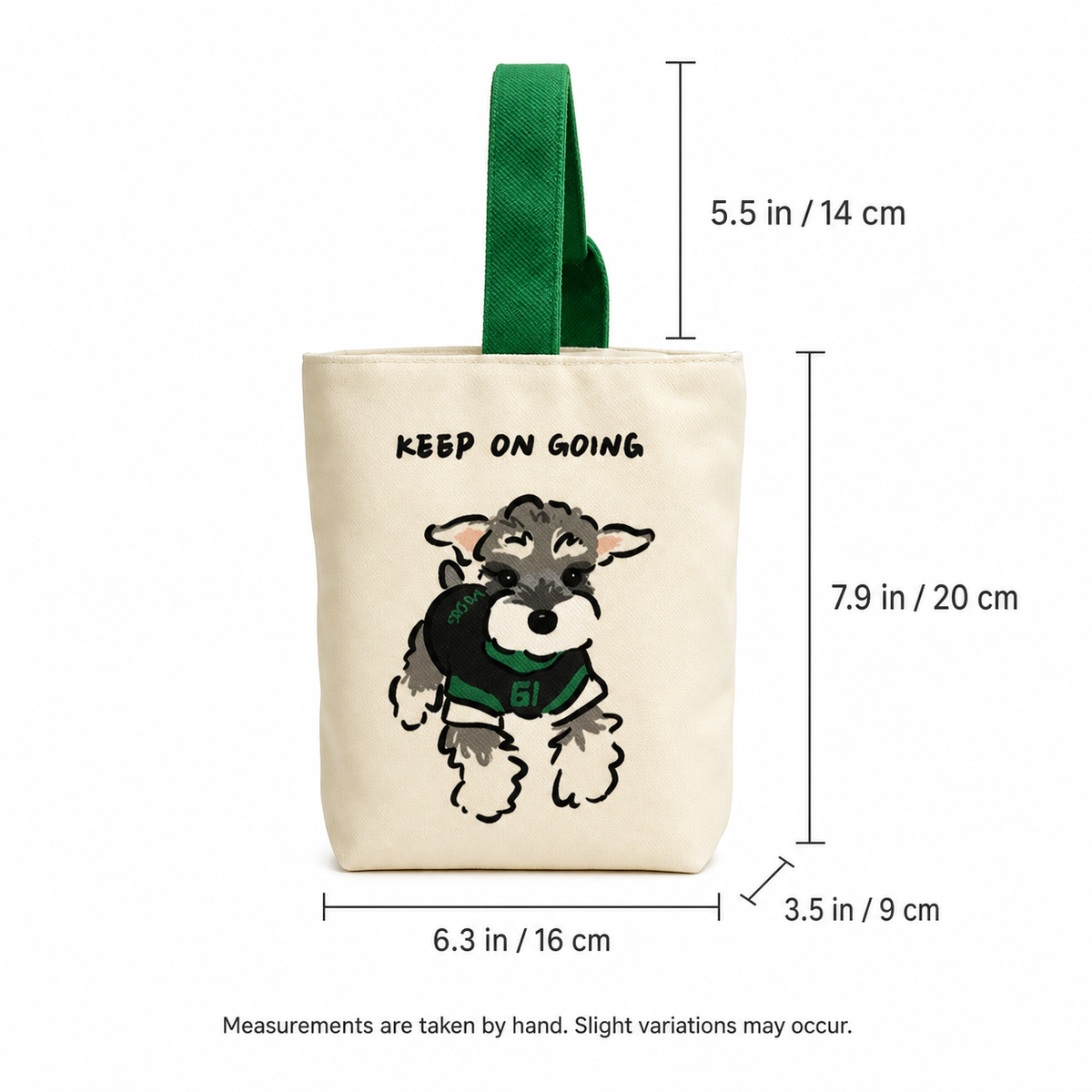 Bolso de lona con nudo schnauzer