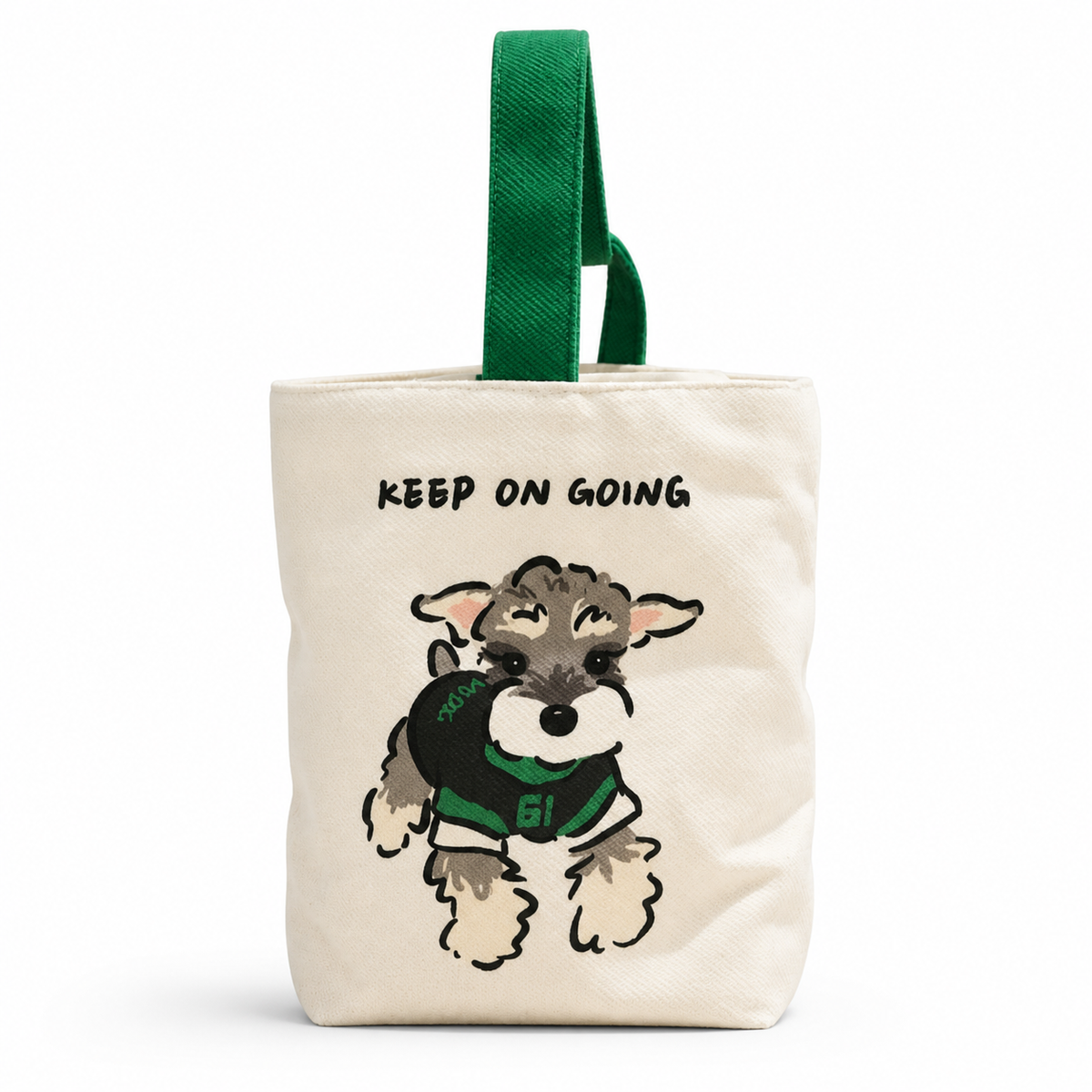 Bolso de lona con nudo schnauzer