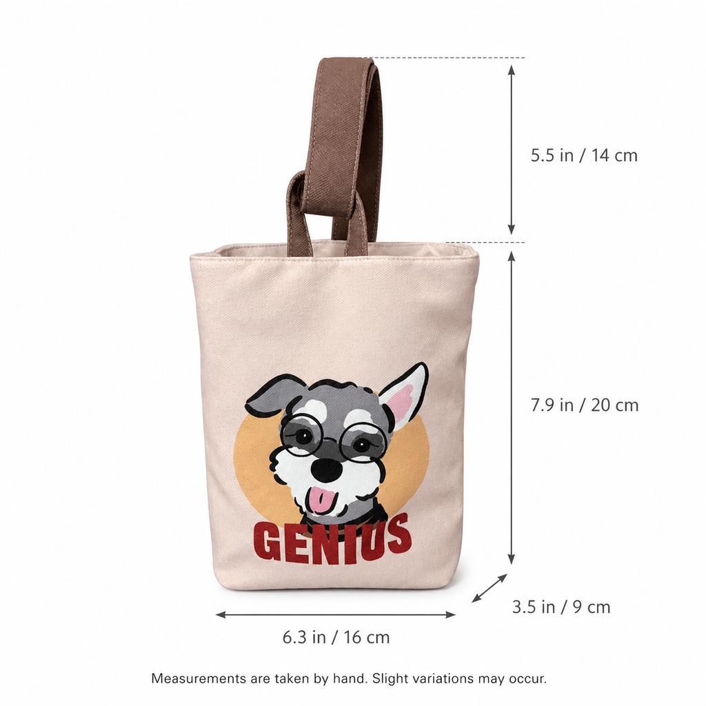Bolso de lona con nudo schnauzer