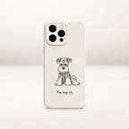 Schnauzer Liquid Silicon Phone Case (The Lazy Sit)