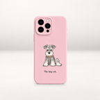 Schnauzer Liquid Silicon Phone Case (The Lazy Sit)