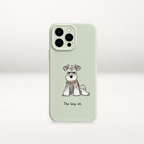 Schnauzer Liquid Silicon Phone Case (The Lazy Sit)