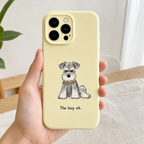 Schnauzer Liquid Silicon Phone Case (The Lazy Sit)
