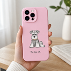 Schnauzer Liquid Silicon Phone Case (The Lazy Sit)