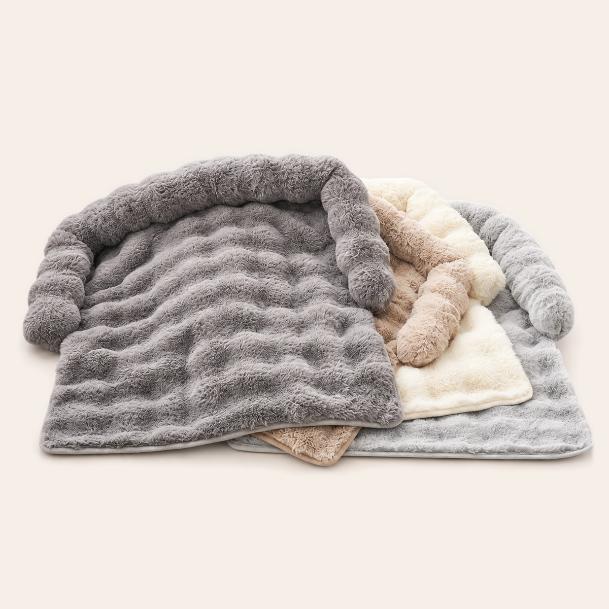 Cozy Faux Rabbit Plush Mat