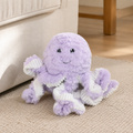 Lavender Octopus Plush Dog Toy — Soft Squeaky Cuddle Toy