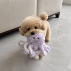 Lavender Octopus Plush Dog Toy — Soft Squeaky Cuddle Toy