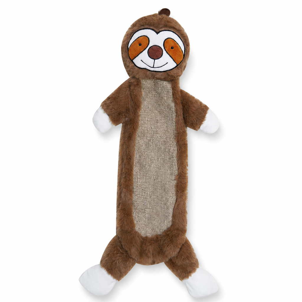 Crinkle Bunny & Sloth Plush Dog Toys — Floppy Ear Tug Toy