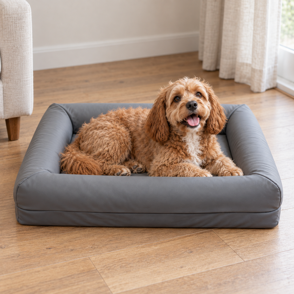 Supportive Egg-Crate Foam Dog Bed - Pressure Relief