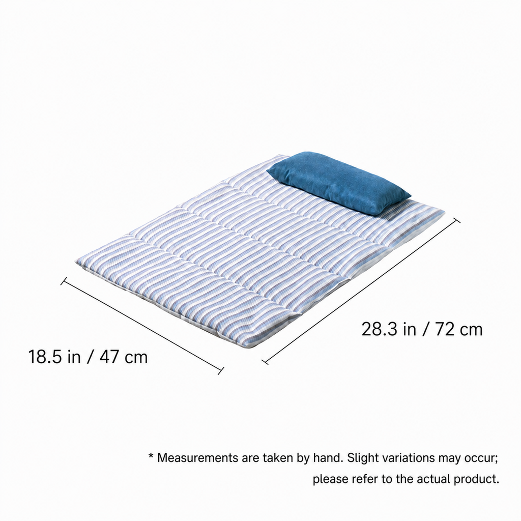 Dog Cooling Mat with Built-in Pillow — Self-Cooling Bed