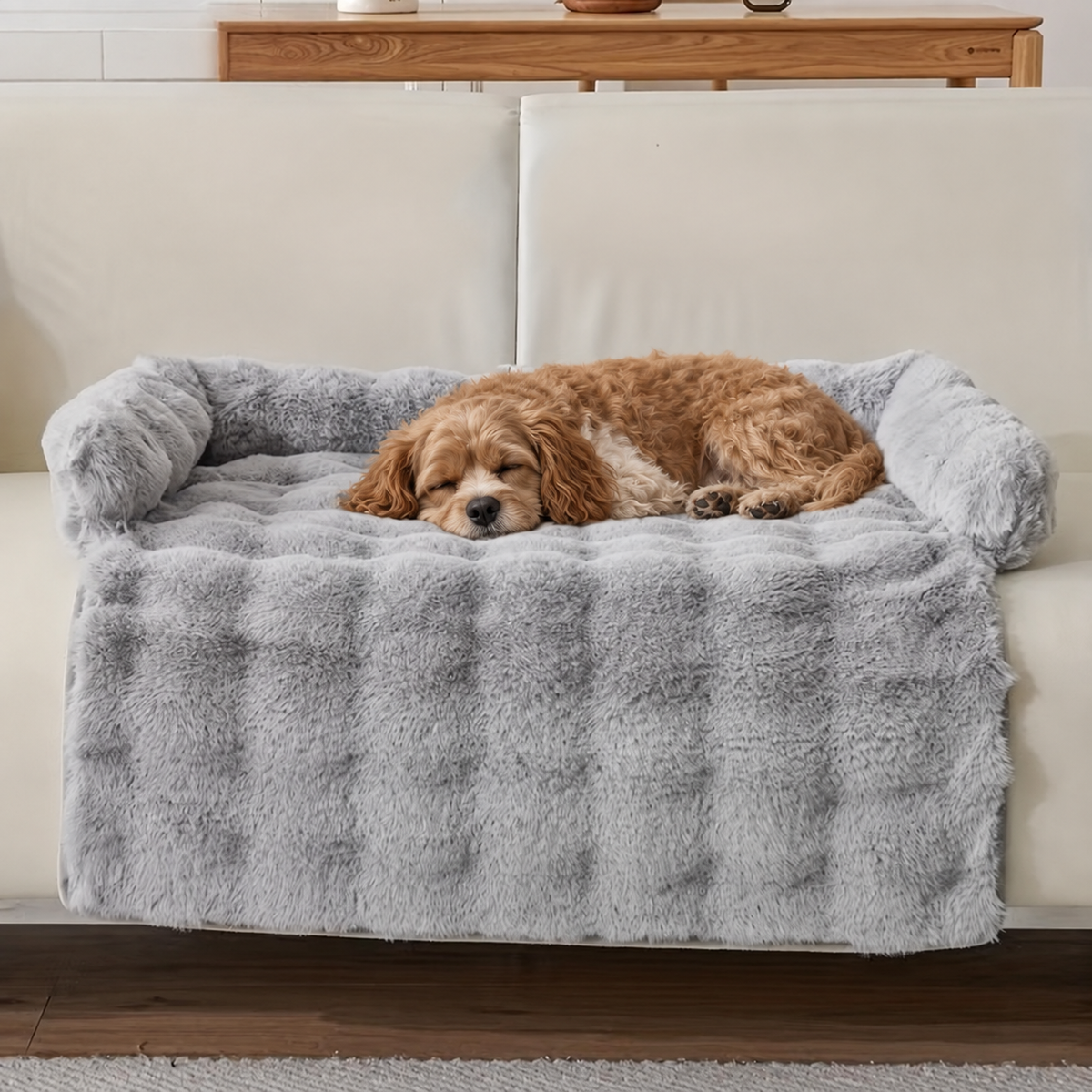 Cozy Faux Rabbit Plush Mat
